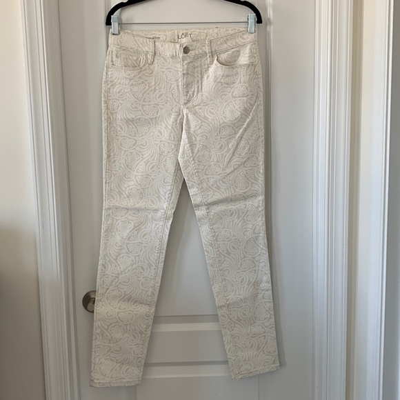 NWT LOFT Modern Skinny Print Jeans Size 6 - Picture 2 of 13